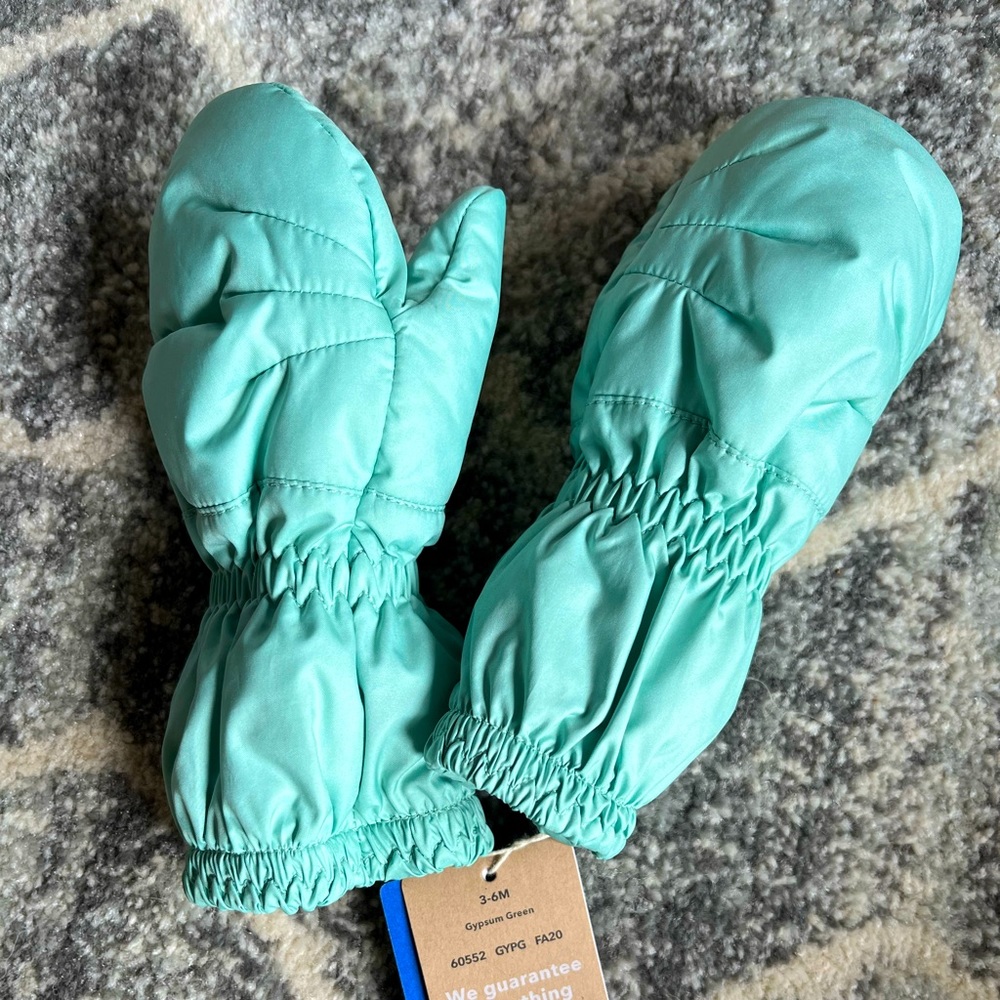 Infant mittens Patagonia 3-6months Gypsum Green